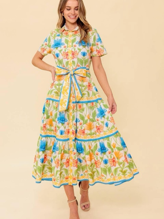 Flying Tomato Dresses & Skirts - NWOT FLYING TOMATO Floral Tiered Midi Dress